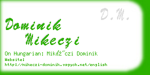 dominik mikeczi business card